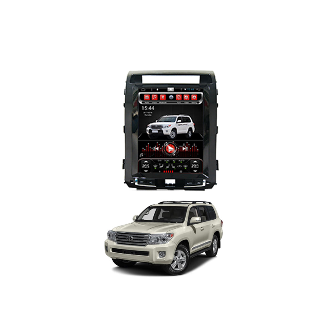 Car In Dash Touch Screen Android Panel Tesla Style Toyota From Landcruiser 2012 13.6" Px3 2 Gb 32 Gb Ips Display Gorilla Glass Piano Black Panel Navigation Landcruiser Tesla (China)