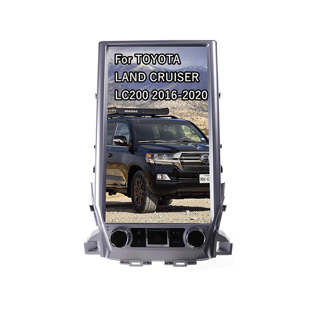 Car In Dash Touch Screen Android Panel Tesla Style Toyota From Landcruiser 2016 16" Px3 2 Gb 32 Gb Ips Display Gorilla Glass Silver Panel Navigation Landcruiser Tesla (China)