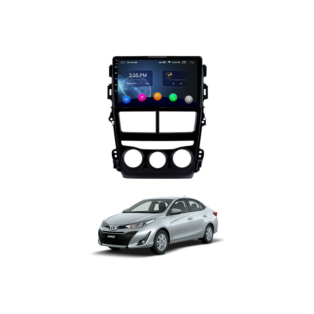 Car In Dash Touch Screen Android Panel  Tab Style Toyota Yaris 2020 1.3  9" B/B Mtk 1 Gb 16 Gb Ips Display  Gorilla Glass  Piano Black Panel Navigation Yaris 1.3 Panel (China)