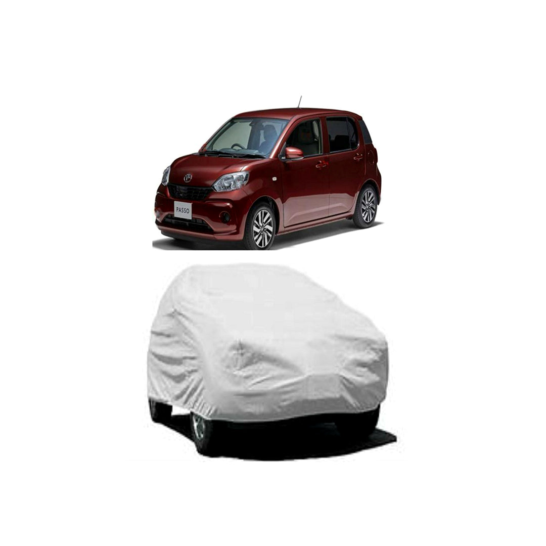 Car Anti-Scratch / Dust Proof / All Weather Proof Top Cover Pvc Material Toyota Passo 2018 Grey Zipper Bag Pack Vp (China)
