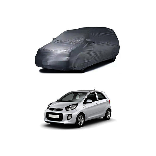 Car Anti-Scratch / Dust Proof / All Weather Proof Top Cover Pvc Material   Kia Picanto 2020  Grey  Zipper Bag Pack Vp (China)