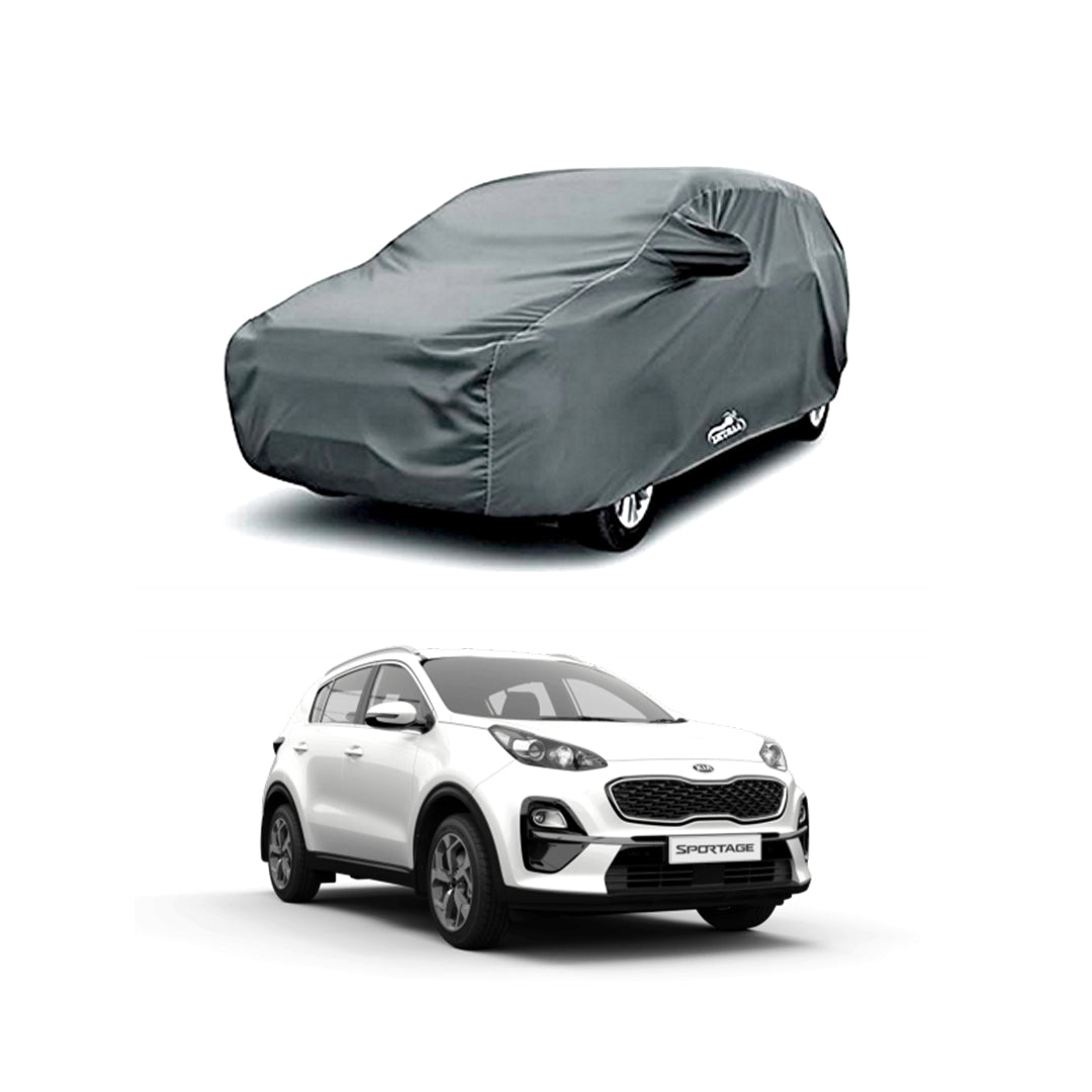 Car Anti-Scratch / Dust Proof / All Weather Proof Top Cover Pvc Material   Kia Sportage 2020  Grey  Zipper Bag Pack Vp (China)