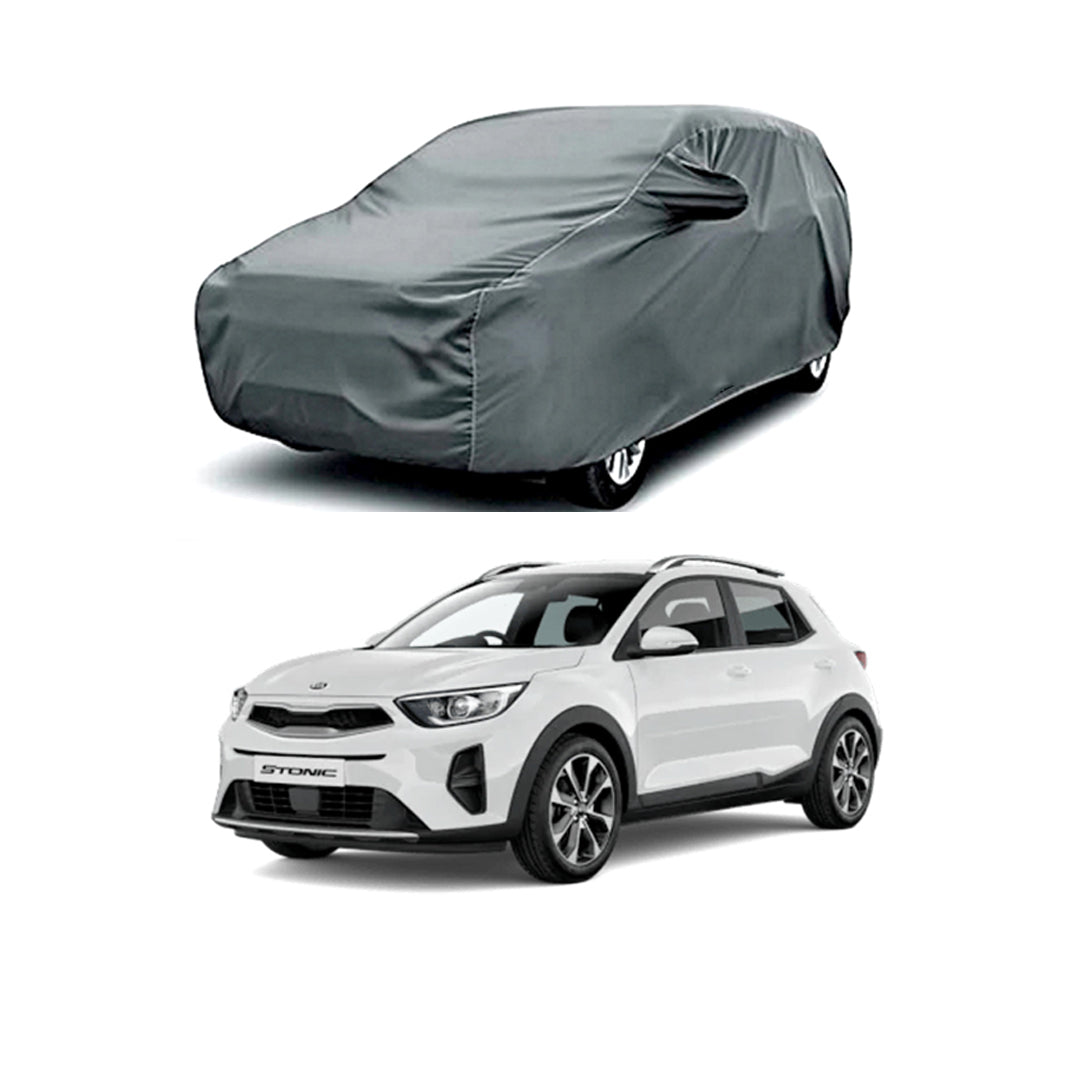 Car Anti-Scratch / Dust Proof / All Weather Proof Top Cover Pvc Material   Kia Stonic 2021  Grey  Zipper Bag Pack Vp (China)