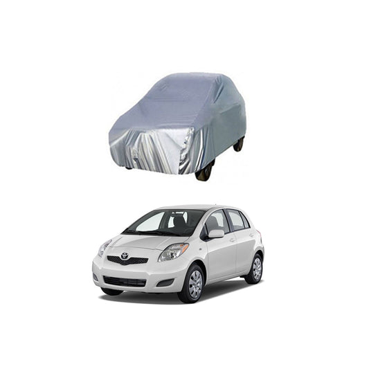 Car Anti-Scratch / Dust Proof / All Weather Proof Top Cover Pvc Material   Toyota Vitz 2009  Grey  Zipper Bag Pack Vp (China)