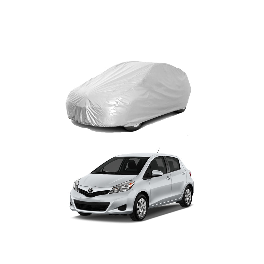 Car Anti-Scratch / Dust Proof / All Weather Proof Top Cover Pvc Material   Toyota Vitz 2015  Grey  Zipper Bag Pack Vp (China)