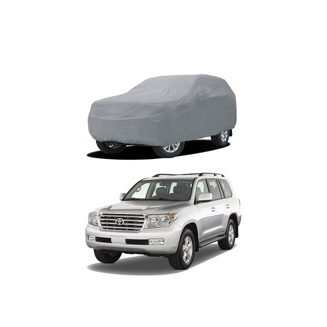 Car Anti-Scratch / Dust Proof / All Weather Proof Top Cover Pvc Material Toyota Landcruiser Fj-200 2008-2011 Grey Zipper Bag Pack Vp (China)