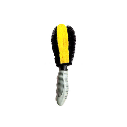 Car Exterior Care / Cleaning / Detailing Brush  Medium Size Plastic Material  Black/Grey/Yellow 01 Pc/Pack Premium Quality Bulk Pack (China)