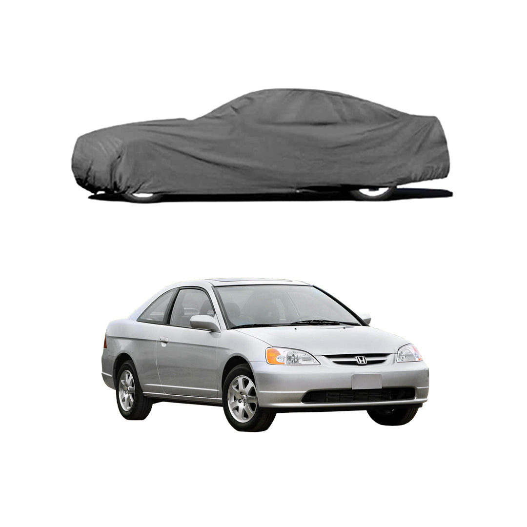 Car Anti-Scratch / Dust Proof / All Weather Proof Top Cover Pvc Material   Honda Civic 2005  Grey  Zipper Bag Pack Vp (China)