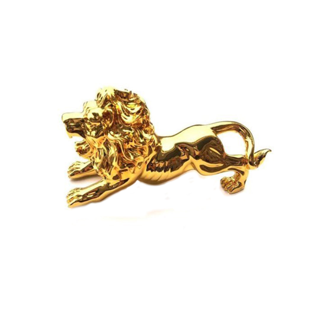 Car Interior Dashboard Ornament/Decoration Lion Design Without Sound Large Size Golden (China)