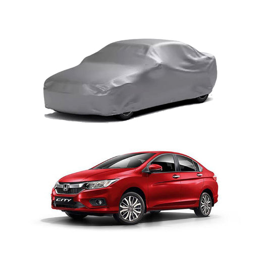 Car Anti-Scratch / Dust Proof / All Weather Proof Top Cover Pvc Material   Honda City 2021  Grey  Zipper Bag Pack Vp (China)