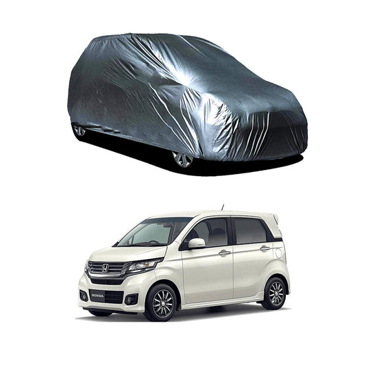 Car Anti-Scratch / Dust Proof / All Weather Proof Top Cover Pvc Material   Honda N Wagon  Grey  Zipper Bag Pack Vp (China)