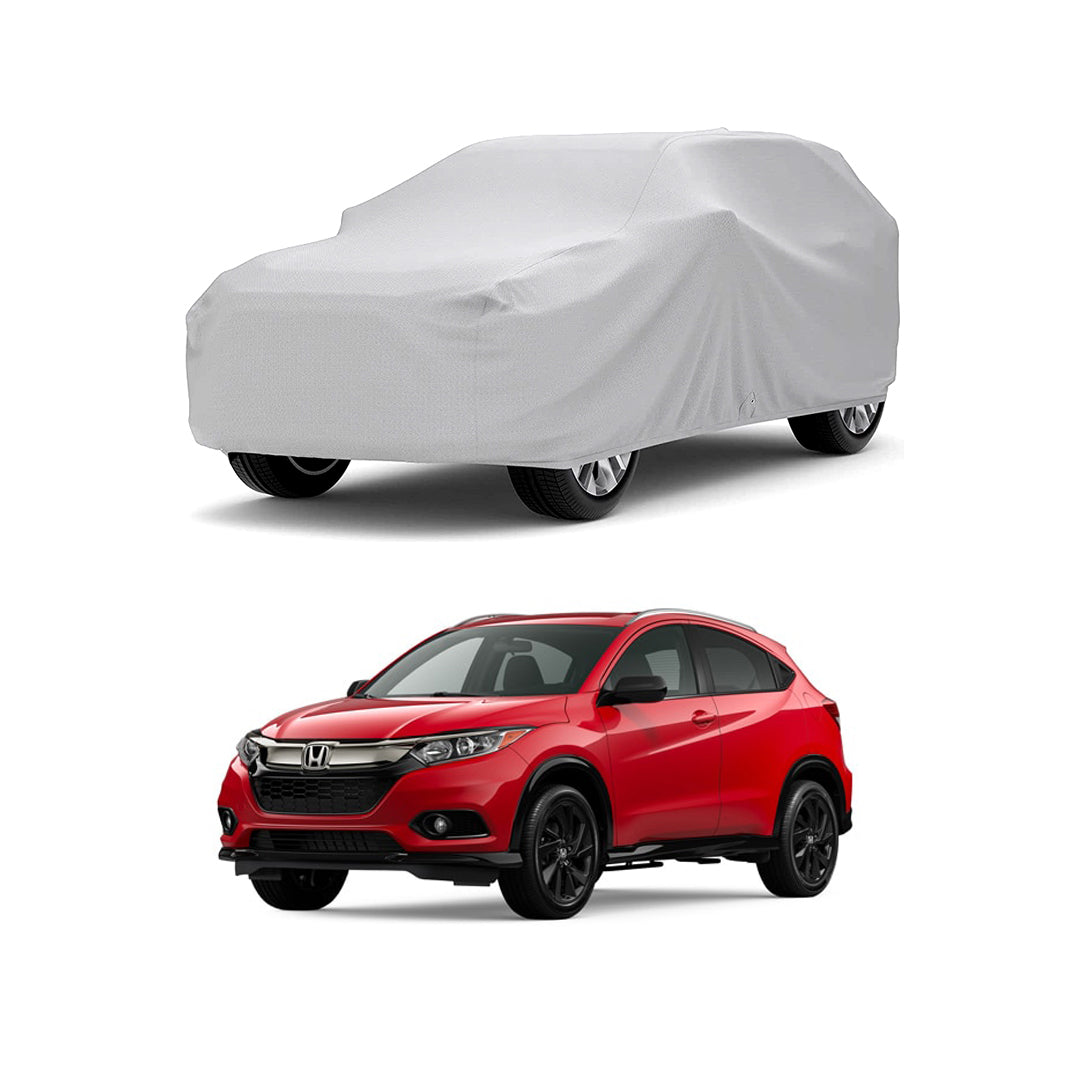 Car Anti-Scratch / Dust Proof / All Weather Proof Top Cover Pvc Material   Honda Hr-V  Grey  Zipper Bag Pack Vp (China)