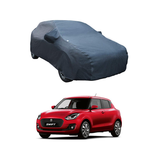 Car Anti-Scratch / Dust Proof / All Weather Proof Top Cover Pvc Material   Suzuki Swift 2018  Grey  Zipper Bag Pack Vp (China)