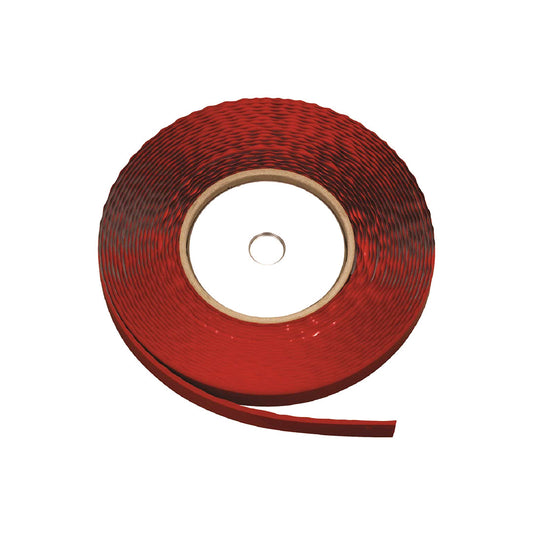 Double Side Self Adhesive Tape  Silicone Type Material  12.50Cm * 15M Per Feet Red Liner & Clear Tape Premium Quality 01 Roll / Pack Bulk Pack (China)