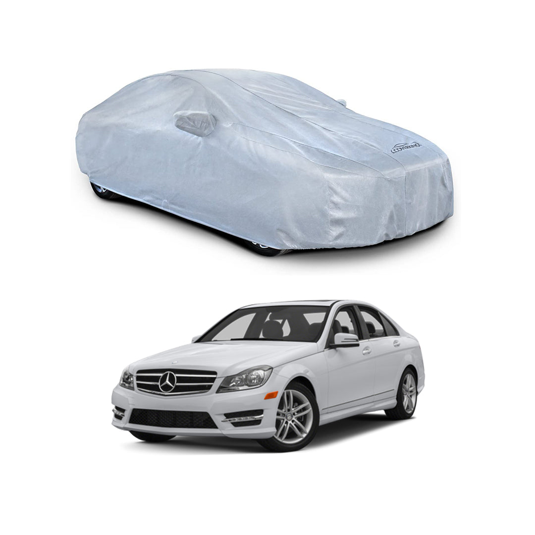 Car Anti-Scratch / Dust Proof / All Weather Proof Top Cover Pvc Material   Mercedes  C Class 2015  Grey  Zipper Bag Pack Vp (China)