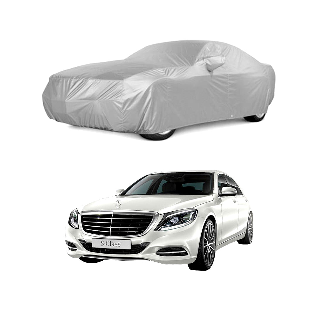 Car Anti-Scratch / Dust Proof / All Weather Proof Top Cover Pvc Material   Mercedes  S Class 2014-2020  Grey  Zipper Bag Pack Vp (China)