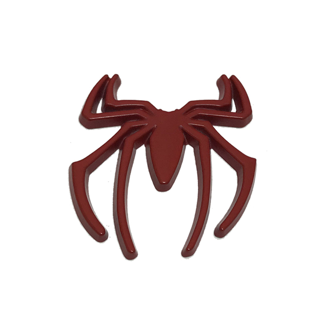 Car Universal Mono Metal Material Spider Logo Red 02 Pcs/Pack Small Size Poly Bag Pack  (China)