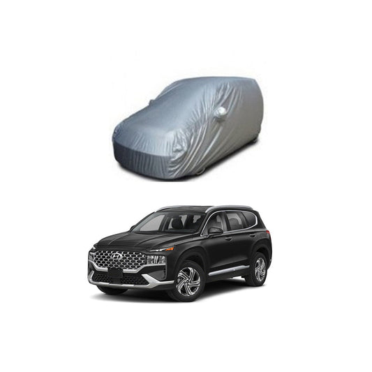 Car Anti-Scratch / Dust Proof / All Weather Proof Top Cover Rubber Coated Material   Hyundai Santa Fe 2021  Mix Colours  Zipper Bag Pack Vp (Pakistan)