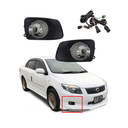 Car Fog Lamp Korealite Oem Fitting Halogen Toyota Axio 2008 Plastic Housing Glass Lens Clear Lens Black/Chrome Kl-6000 (China)