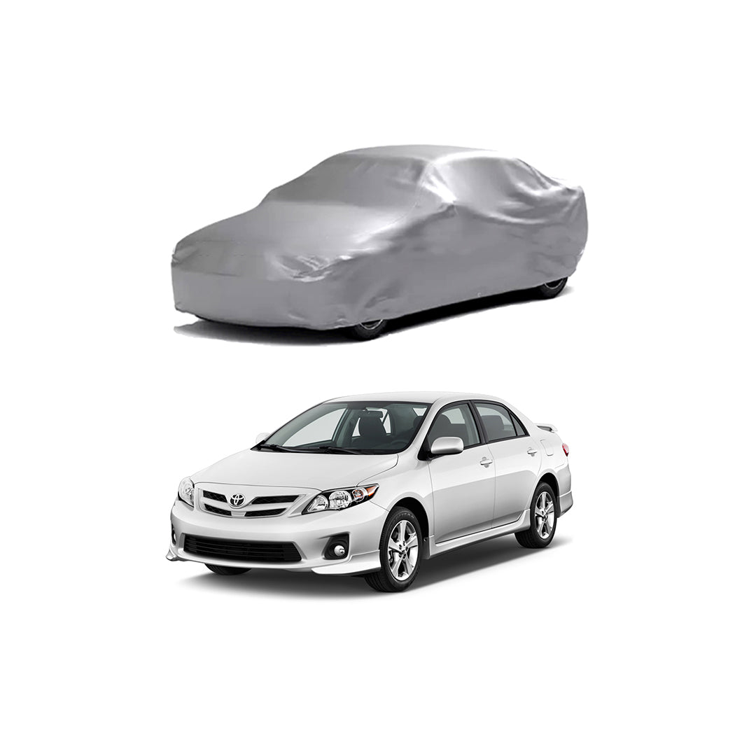 Car Anti-Scratch / Dust Proof / All Weather Proof Top Cover Rubber Coated Material Toyota Corolla 2012-2013 Mix Colours Zipper Bag Pack | V P (Pakistan)