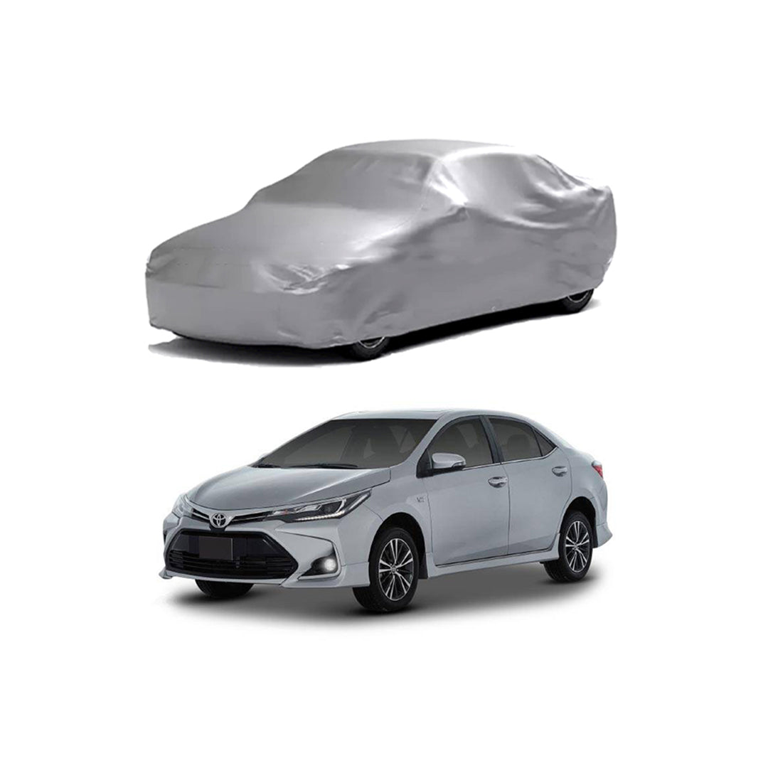 Car Anti-Scratch / Dust Proof / All Weather Proof Top Cover Rubber Coated Material Toyota Corolla 2021 Mix Colours Zipper Bag Pack | V P (Pakistan)