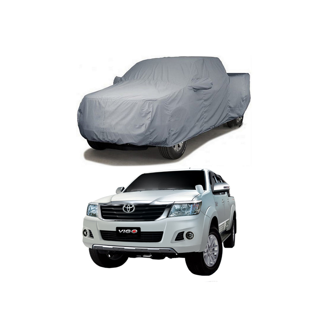 Car Anti-Scratch / Dust Proof / All Weather Proof Top Cover Rubber Coated Material Toyota Vigo 2009-2011 Mix Colours Zipper Bag Pack | V P (Pakistan)