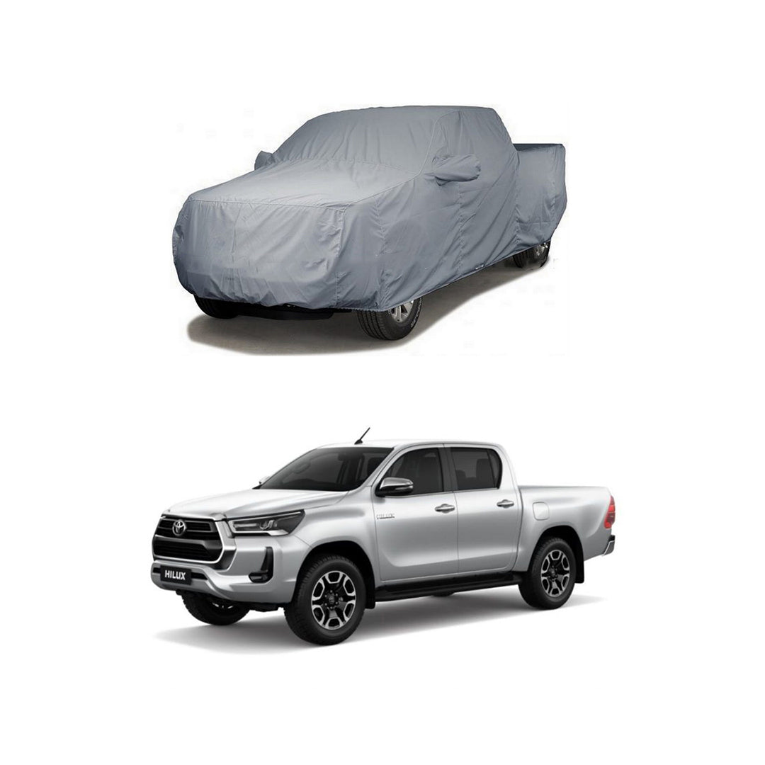 Car Anti-Scratch / Dust Proof / All Weather Proof Top Cover Rubber Coated Material Toyota Revo 2021 Mix Colours Zipper Bag Pack | V P (Pakistan)