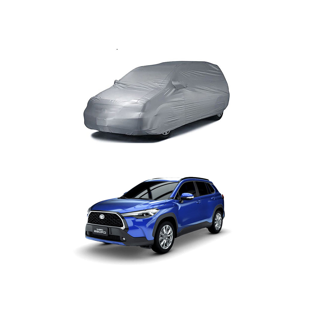Car Anti-Scratch / Dust Proof / All Weather Proof Top Cover Rubber Coated Material Toyota Corolla Cross 2021 Mix Colours Zipper Bag Pack | V P (Pakistan)