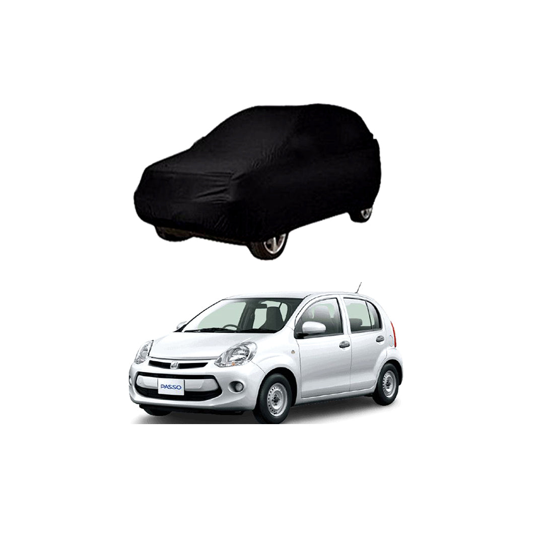 Car Anti-Scratch / Dust Proof / All Weather Proof Top Cover Rubber Coated Material Toyota Passo 2010-2015 Mix Colours Zipper Bag Pack | V P (Pakistan)