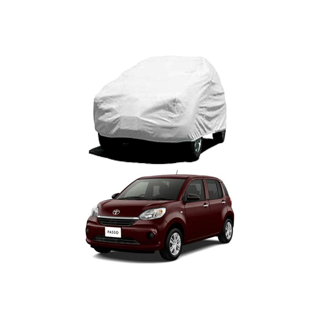 Car Anti-Scratch / Dust Proof / All Weather Proof Top Cover Rubber Coated Material Toyota Passo 2018 Mix Colours Zipper Bag Pack | V P (Pakistan)