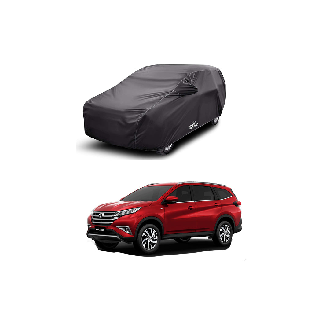 Car Anti-Scratch / Dust Proof / All Weather Proof Top Cover Rubber Coated Material Toyota Rush 2018-2020 Mix Colours Zipper Bag Pack | V P (Pakistan)