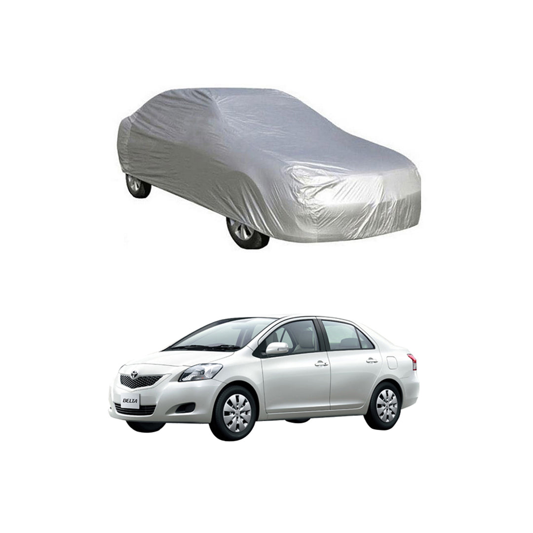 Car Anti-Scratch / Dust Proof / All Weather Proof Top Cover Rubber Coated Material Toyota Belta2005-2012 Mix Colours Zipper Bag Pack | V P (Pakistan)