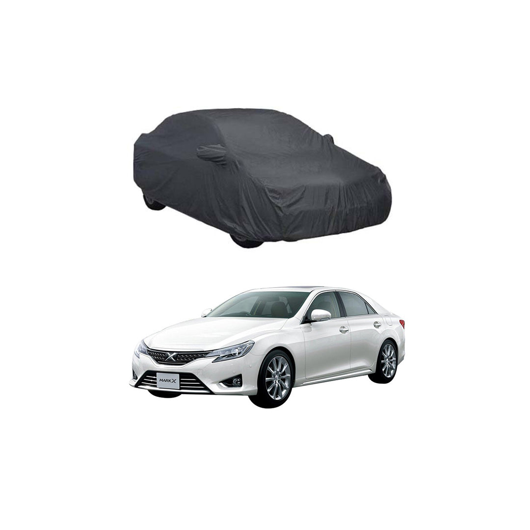 Car Anti-Scratch / Dust Proof / All Weather Proof Top Cover Rubber Coated Material Toyota Mark X 2009-2018 Mix Colours Zipper Bag Pack | V P (Pakistan)