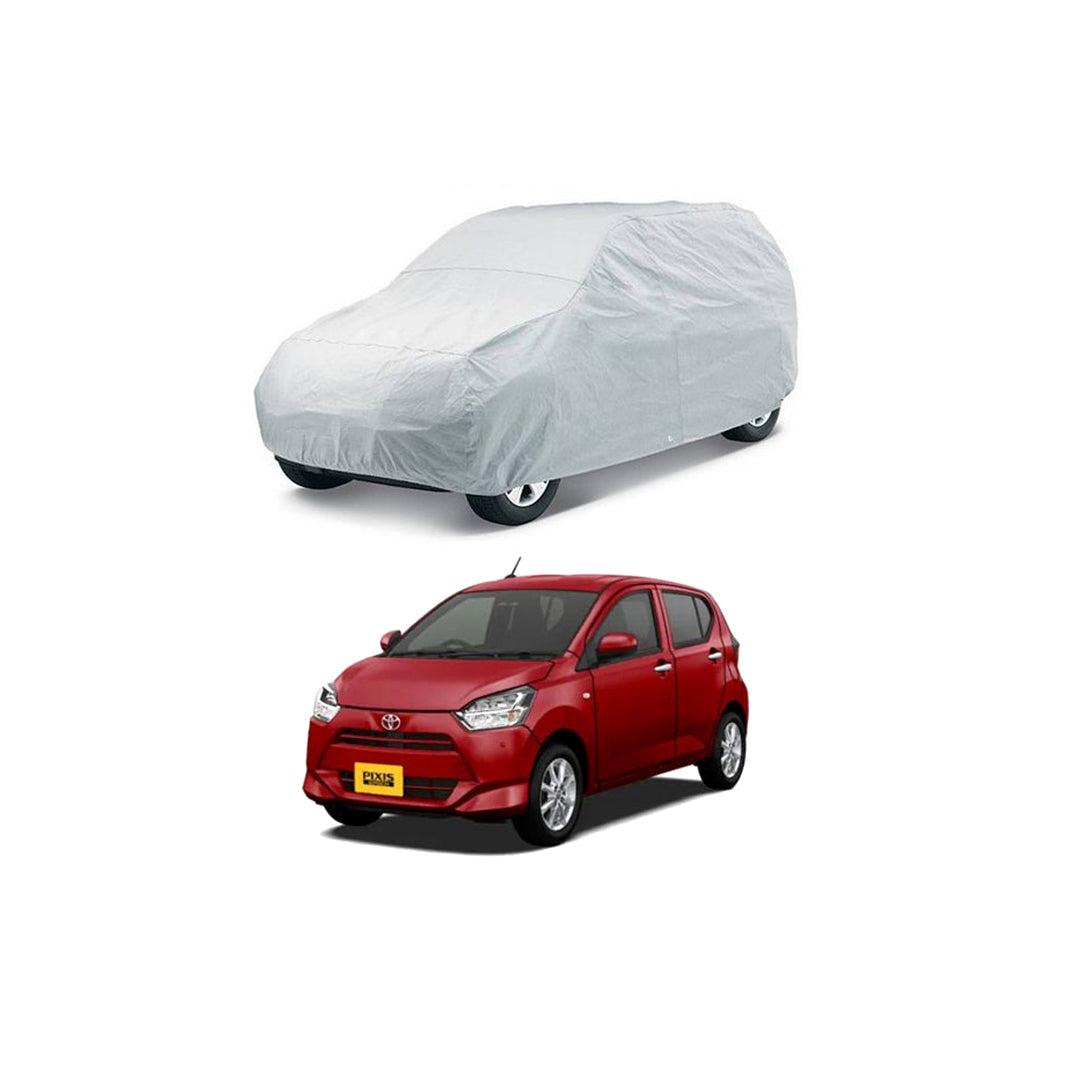 Car Anti-Scratch / Dust Proof / All Weather Proof Top Cover Rubber Coated Material Toyota Pixies 2012-2018 Mix Colours Zipper Bag Pack | V P (Pakistan)