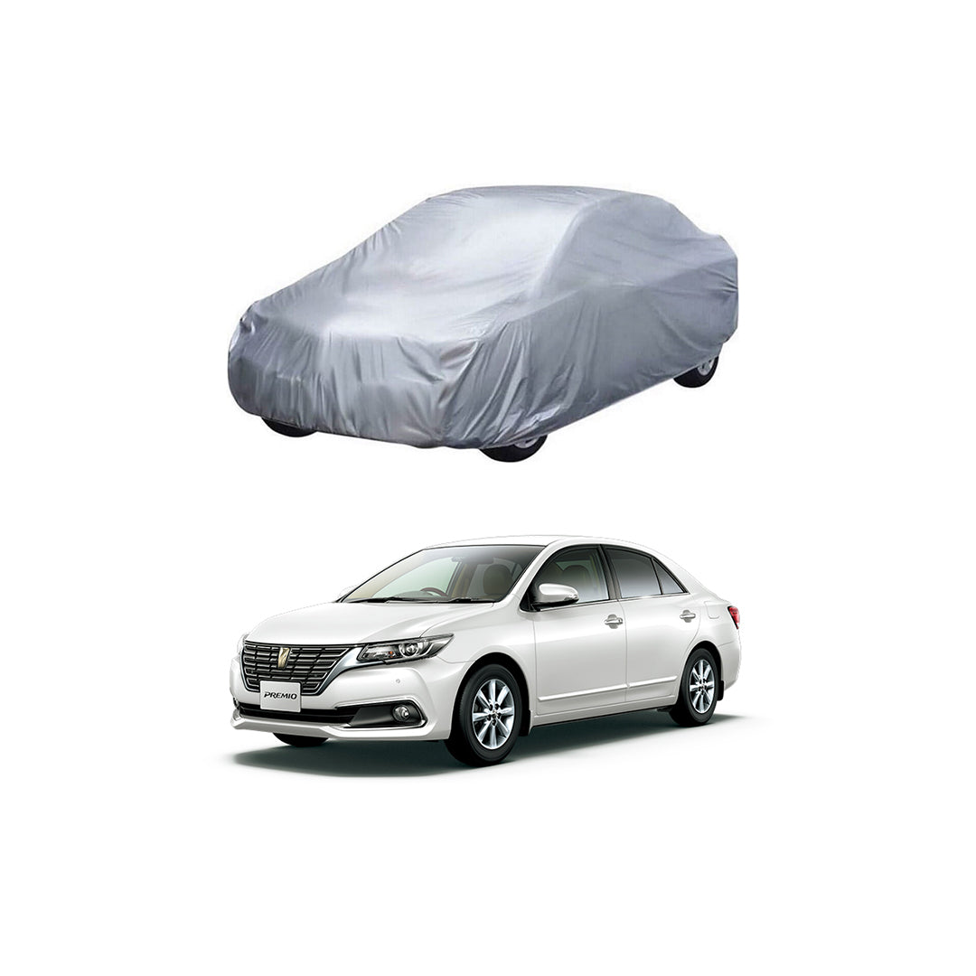 Car Anti-Scratch / Dust Proof / All Weather Proof Top Cover Rubber Coated Material Toyota Premio 2007-2018 Mix Colours Zipper Bag Pack | Vp (Pakistan)