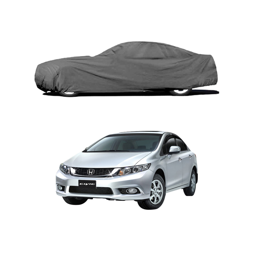 Car Anti-Scratch / Dust Proof / All Weather Proof Top Cover Rubber Coated Material Honda Civic 2012-2015 Mix Colours Zipper Bag Pack | Vp (Pakistan)