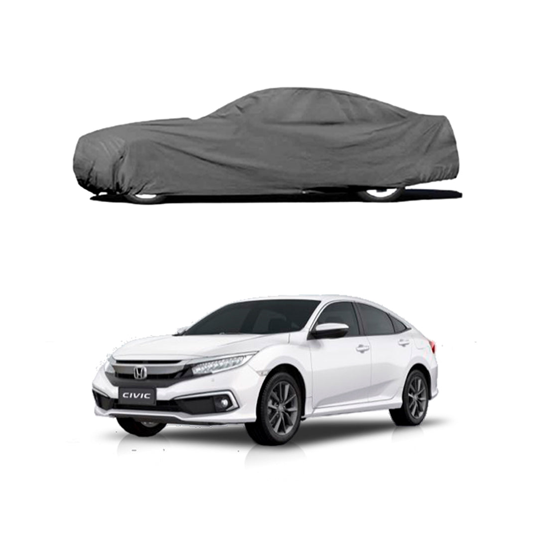 Car Anti-Scratch / Dust Proof / All Weather Proof Top Cover Rubber Coated Material Honda Civic 2020-2021 Mix Colours Zipper Bag Pack | Vp (Pakistan)