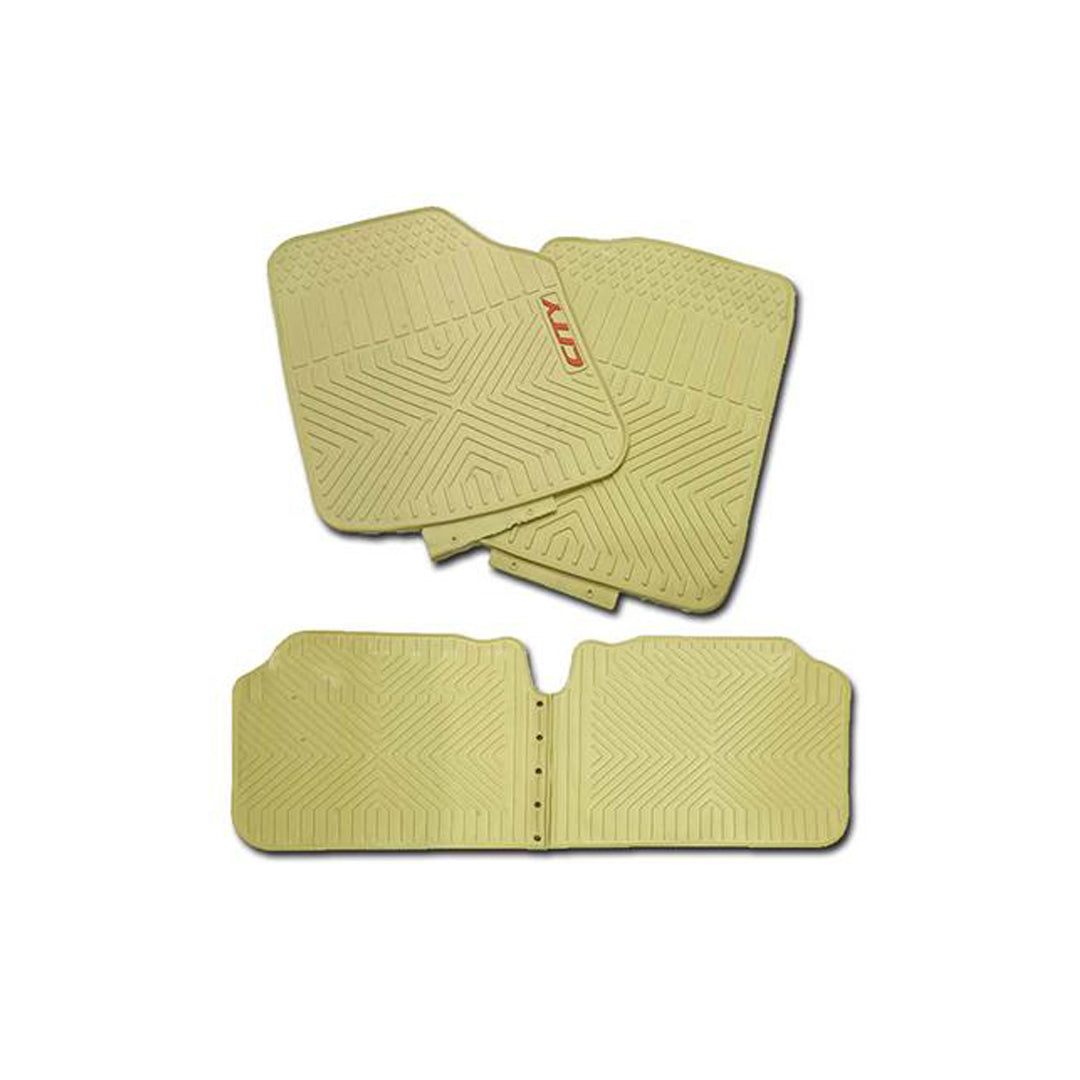 Car Floor Mat Pvc Material Oem Fitting Honda City 2018 Premium Quality Beige Pvc 03 Pcs / Set Poly Bag Pack (China)