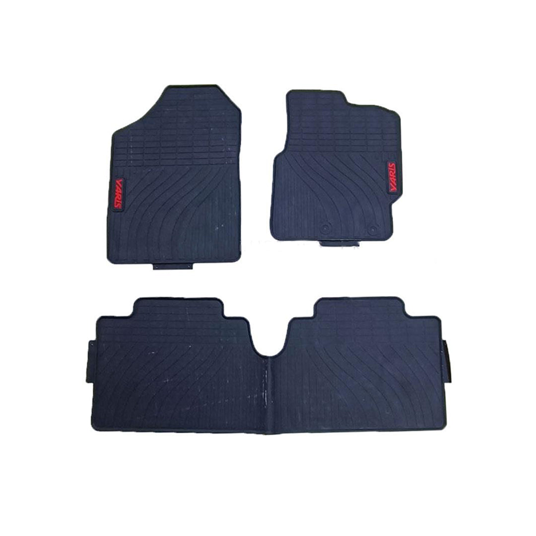 Car Floor Mat Pvc Material Oem Fitting Toyota Yaris 2020 Premium Quality Black Pvc 03 Pcs / Set Poly Bag Pack (China)