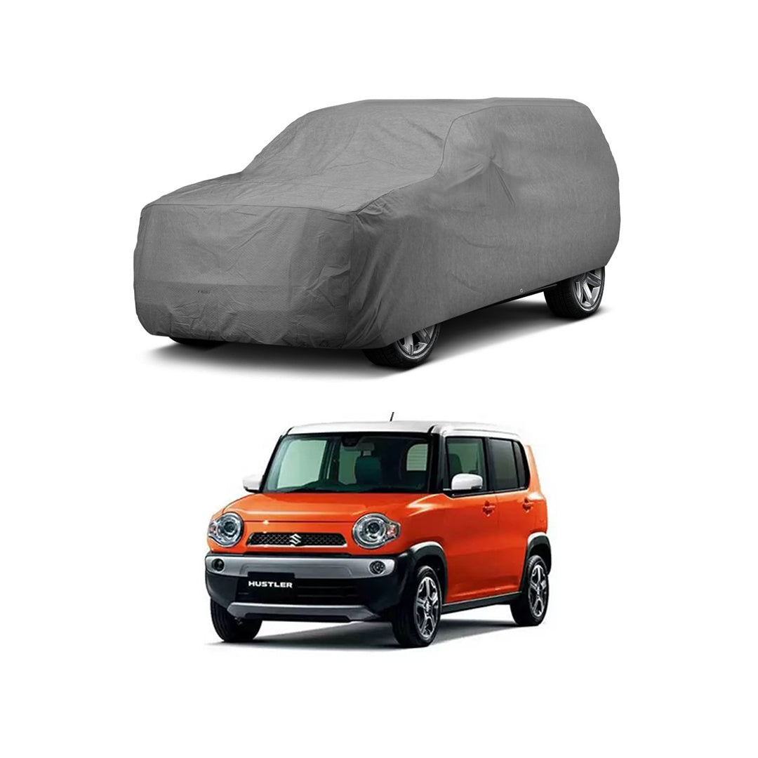 Car Anti-Scratch / Dust Proof / All Weather Proof Top Cover Rubber Coated Material Suzuki Hustler 2014-2018 Mix Colours Zipper Bag Pack | V P (Pakistan)