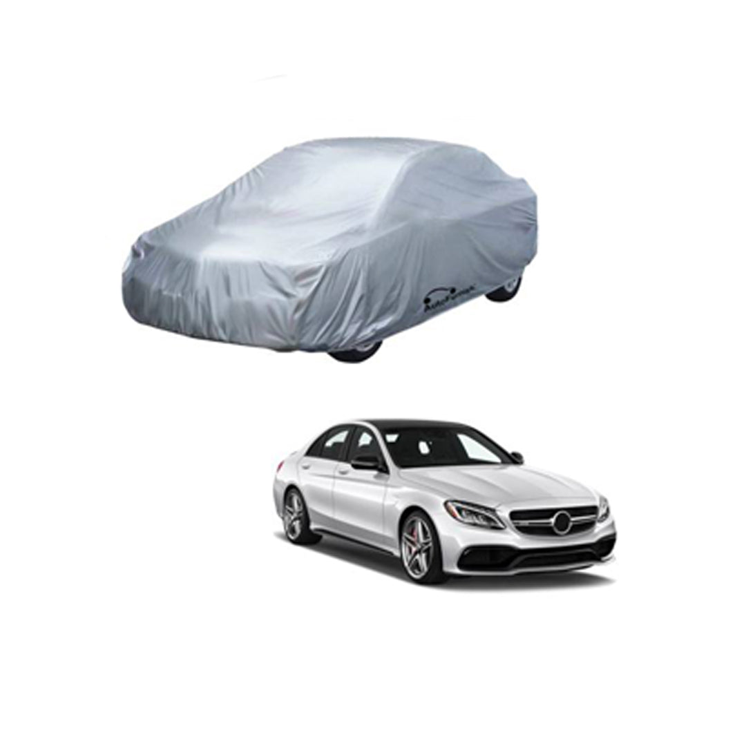 Car Anti-Scratch / Dust Proof / All Weather Proof Top Cover Rubber Coated Material   Mercedes  C Class 2007-2014  Mix Colours  Zipper Bag Pack  | V P (Pakistan)