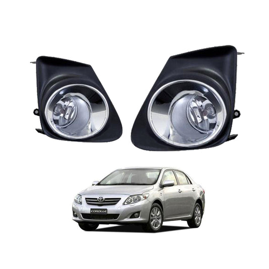 Car Fog Lamp Carri Oem Fitting Halogen Toyota Corolla 2012 Plastic Housing Glass Lens Clear Lens Black/Chrome Tb-244Ta-Ch (China)