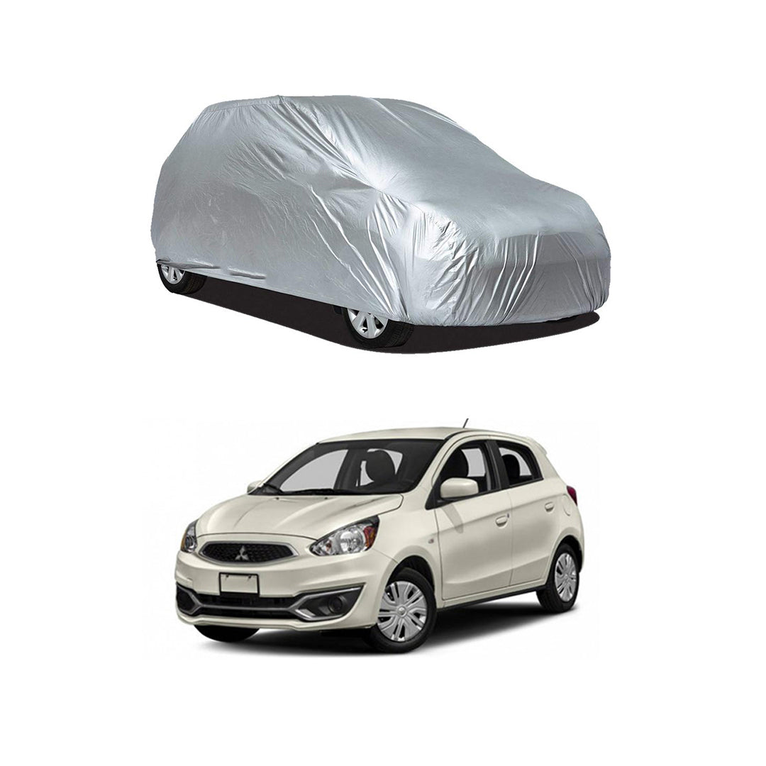 Car Anti-Scratch / Dust Proof / All Weather Proof Top Cover Rubber Coated Material Mitsubishi Miraje 2012-2018 Mix Colours Zipper Bag Pack | V P (Pakistan)
