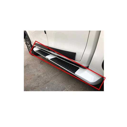 Side Step / Foot Board  White Line Design  Oem Fitting Toyota From Vigo Champ 2012 Fgm Without Border Without Light  No Logo 02 Pcs/Set Black