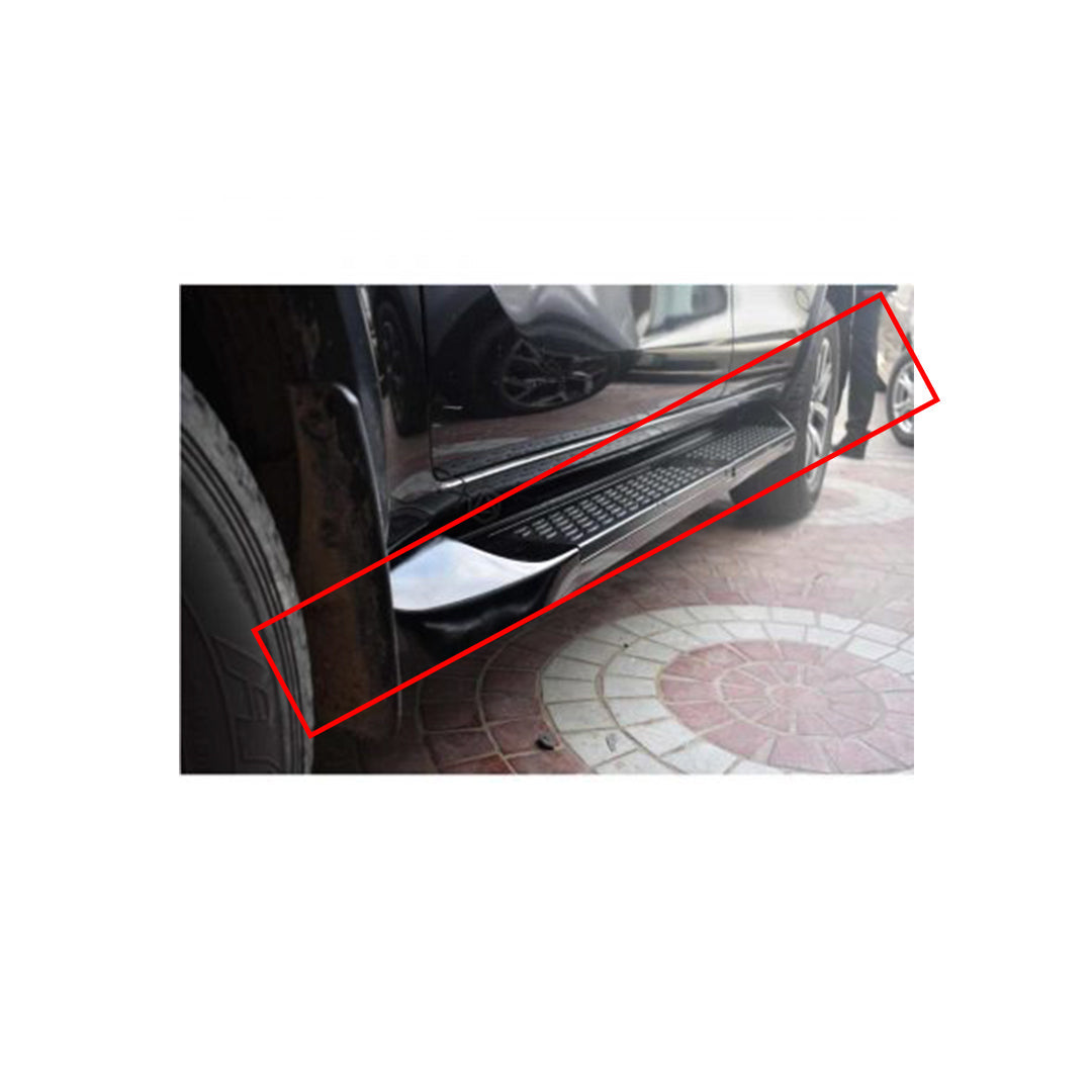 Side Step / Foot Board  White Line Design  Oem Fitting Toyota Fortuner 2018 Fgm Without Border Without Light  No Logo 02 Pcs/Set Black