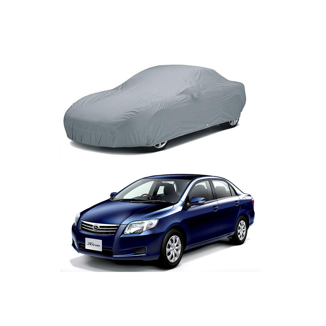 Car Anti-Scratch / Dust Proof / All Weather Proof Top Cover Rubber Coated Material Toyota Axio 2008 Mix Colours Zipper Bag Pack | V P (Pakistan)