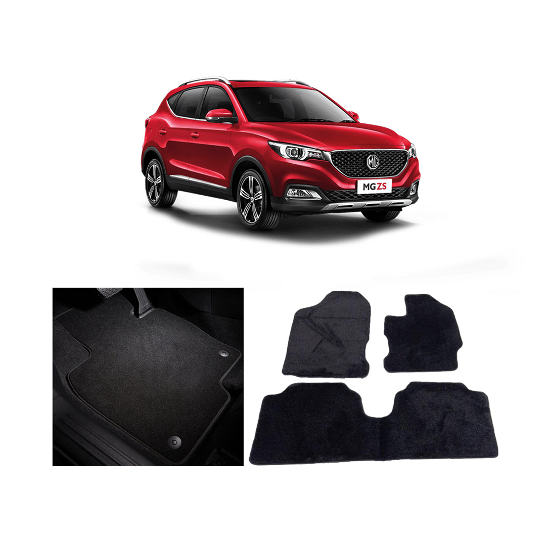 Car Floor Mat Executive Carpet Material  Oem Fitting Mg Zs 2021 03 Pcs / Set Black Poly Bag Pack  Zs Logo