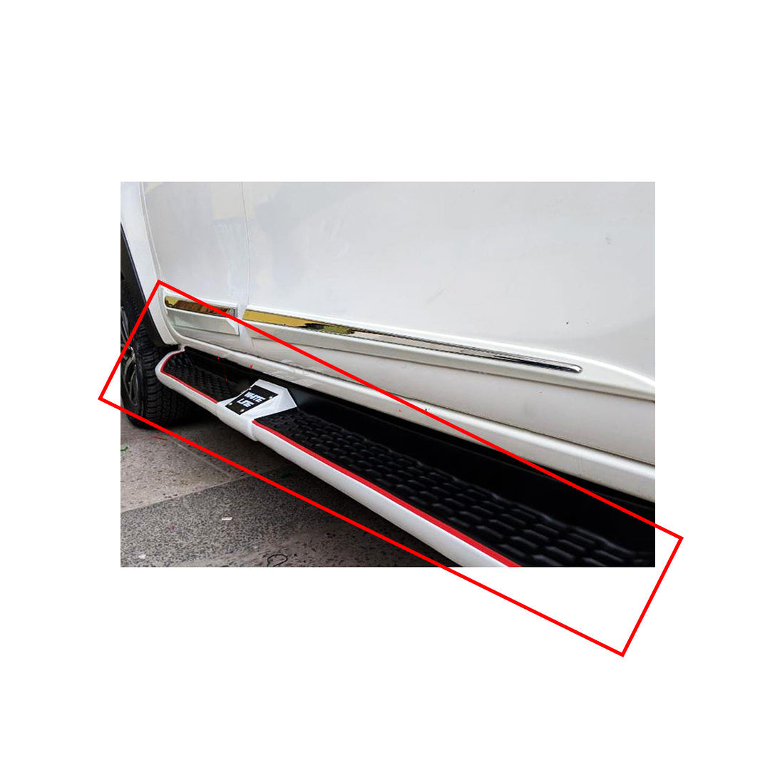 Side Step / Foot Board  White Line Design  Oem Fitting Toyota Revo 2016-2020 Fgm Without Border Without Light  No Logo 02 Pcs/Set White (Pakistan)