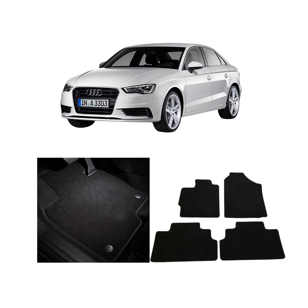 Car Floor Mat Luxury Carpet Material Oem Fitting Audi A3 2021 04 Pcs/Set Black Zipper Bag Pack