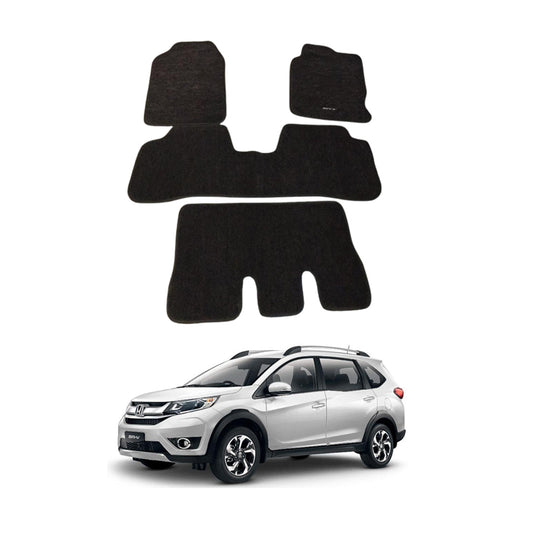 Car Floor Mat Luxury Carpet Material Oem Fitting Honda Brv 2018 04 Pcs/Set Black Zipper Bag Pack